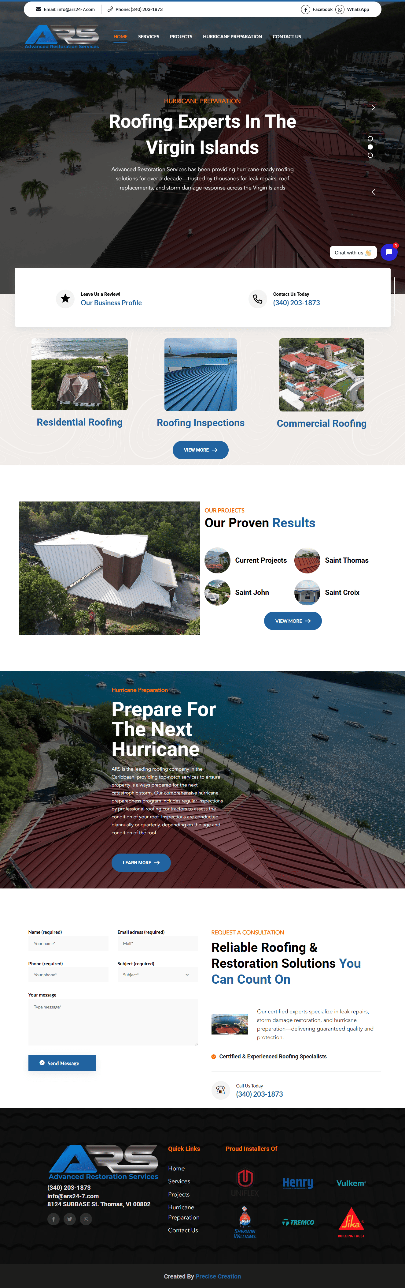 ARS 24/7 homepage